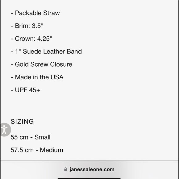 NWT!!! Janessa Lenoé Alexei packable straw hat- small - Picture 17 of 17